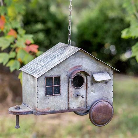 metal trailer bird house bird holiday|Amazon.com: Camper Birdhouse.